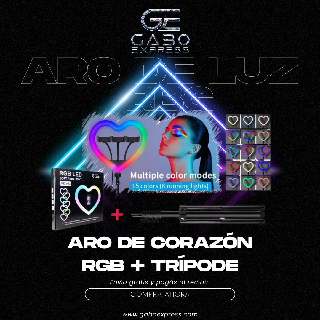 Aro de corazón RGB + trípode