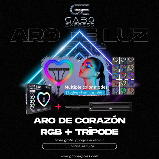 Aro de corazón RGB + trípode